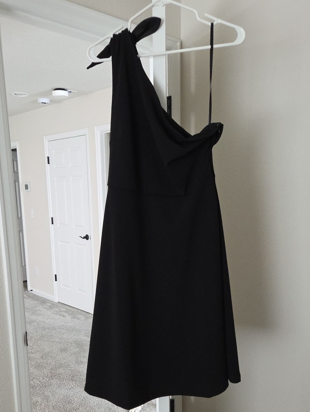 Banana Republic Black One-Shoulder Midi Dress